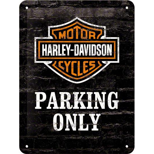 Nostalgic-Art Blechschild 15 x 20 "Harley-Davidson Parking Only" - Motorradzubehör - Geschenkideen