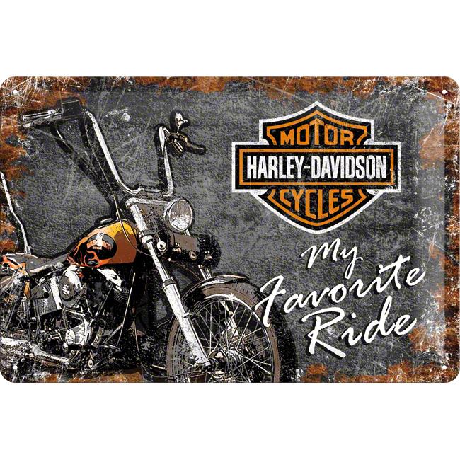 Nostalgic-Art Blechschild 20 x 30 "Harley-Davidson Favourite Ride" - Motorradzubehör - Geschenkideen