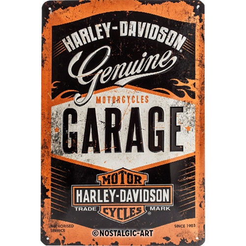 Nostalgic-Art Blechschild 20 x 30 cm Harley-Davidson Garage - Motorradzubehör - Geschenkideen