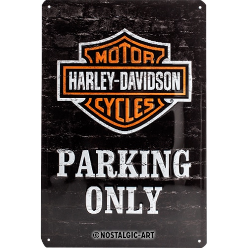 Nostalgic-Art Blechschild 20 x 30 cm Harley-Davidson Parking Only - Motorradzubehör - Geschenkideen