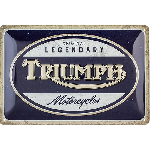 Nostalgic-Art Blechschild 20 x 30 cm Triumph - Legendary Motorcycles - Motorradzubehör - Geschenkideen