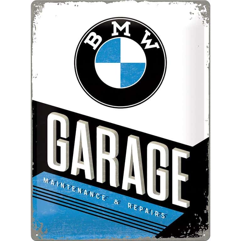 Nostalgic-Art Blechschild 30 x 40 "BMW-Garage" - Motorradzubehör - Geschenkideen