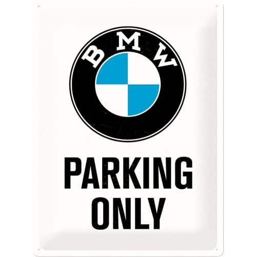 Nostalgic-Art Blechschild 30 x 40 "BMW - Parking Only" - Motorradzubehör - Geschenkideen