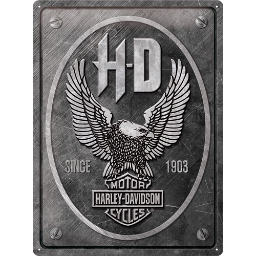 Nostalgic-Art Blechschild 30 x 40 "Harley-Davidson - Metal Eagle" - Motorradzubehör - Geschenkideen