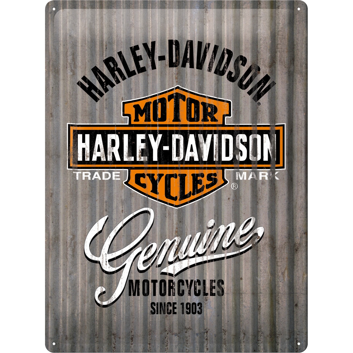 Nostalgic-Art Blechschild 30 x 40 Harley-Davidson "Metal Wall" - Motorradzubehör - Geschenkideen