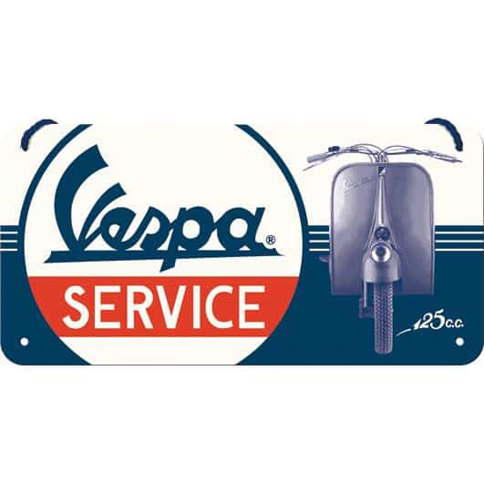 Nostalgic-Art Hängeschild 10 x 20 "Vespa - Service" - Motorradzubehör - Geschenkideen