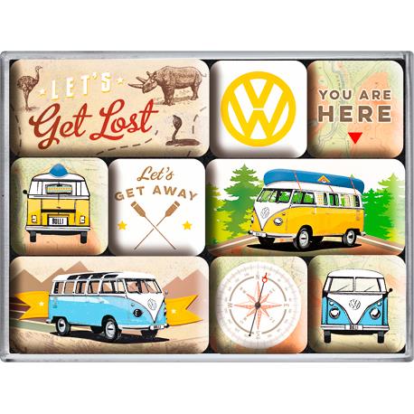 Nostalgic-Art Magnet-Set "VW Bulli-Let´s Get Lost" - Motorradzubehör - Geschenkideen