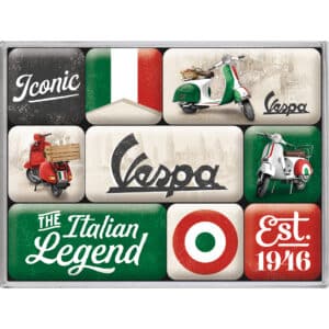 Nostalgic-Art Magnet-Set Vespa - Italian Legend - Motorradzubehör - Geschenkideen