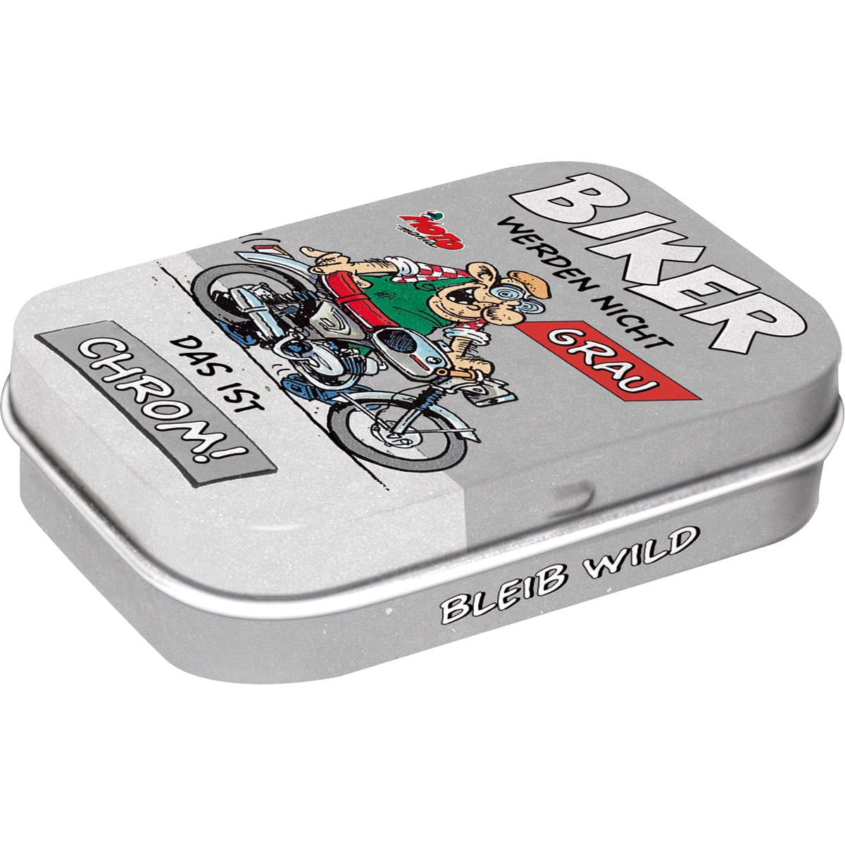 Nostalgic-Art Pillendose MOTOmania - Biker werden nicht grau_ - Motorradzubehör - Geschenkideen