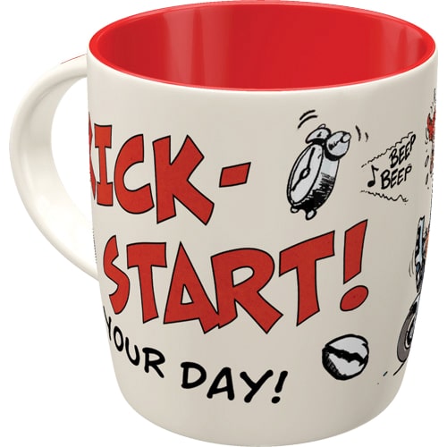 Nostalgic-Art Tasse Set - MOTOmania - Kick-Start Your Day! - Motorradzubehör - Geschenkideen