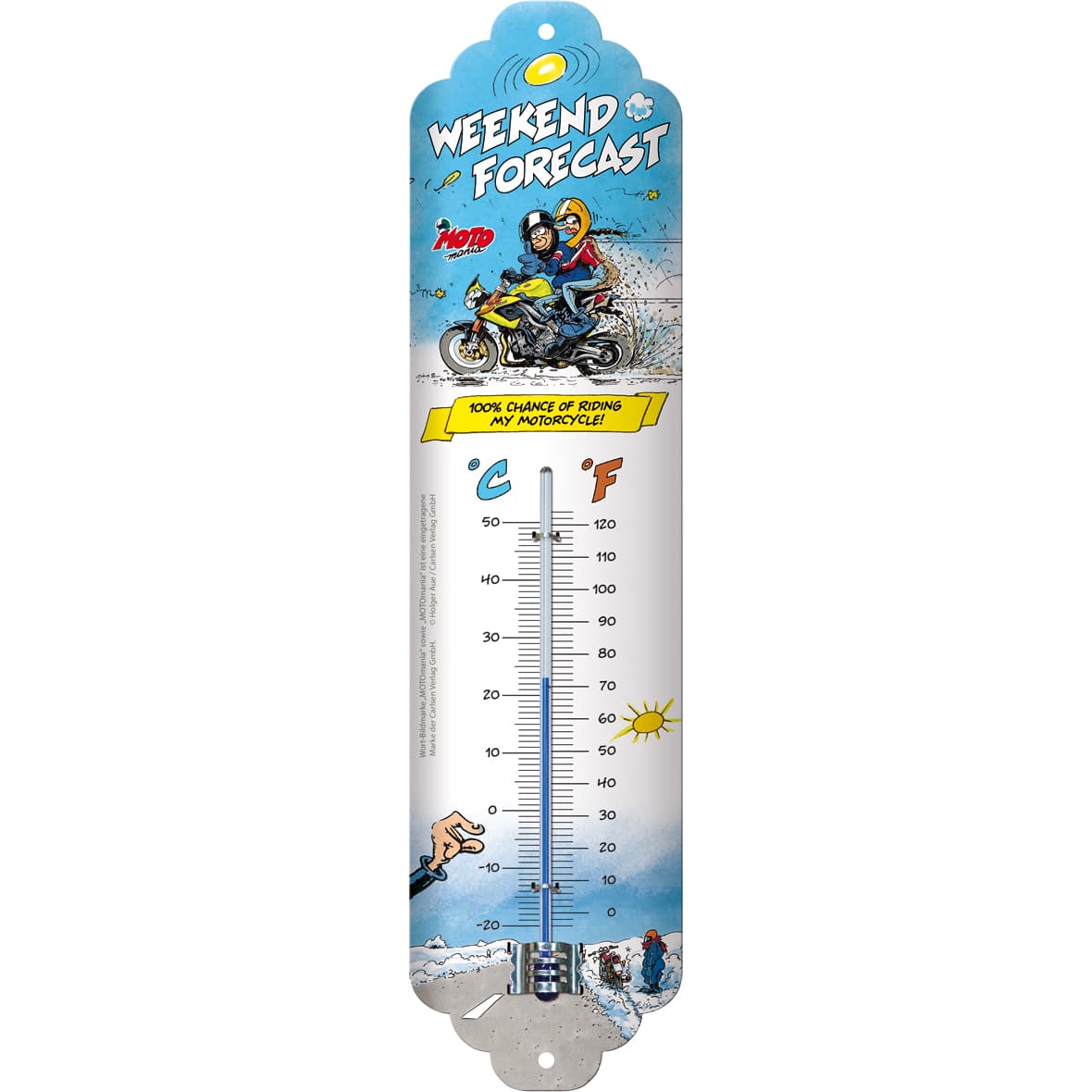 Nostalgic-Art Thermometer MOTOmania - Weekend Forecast - Motorradzubehör - Geschenkideen