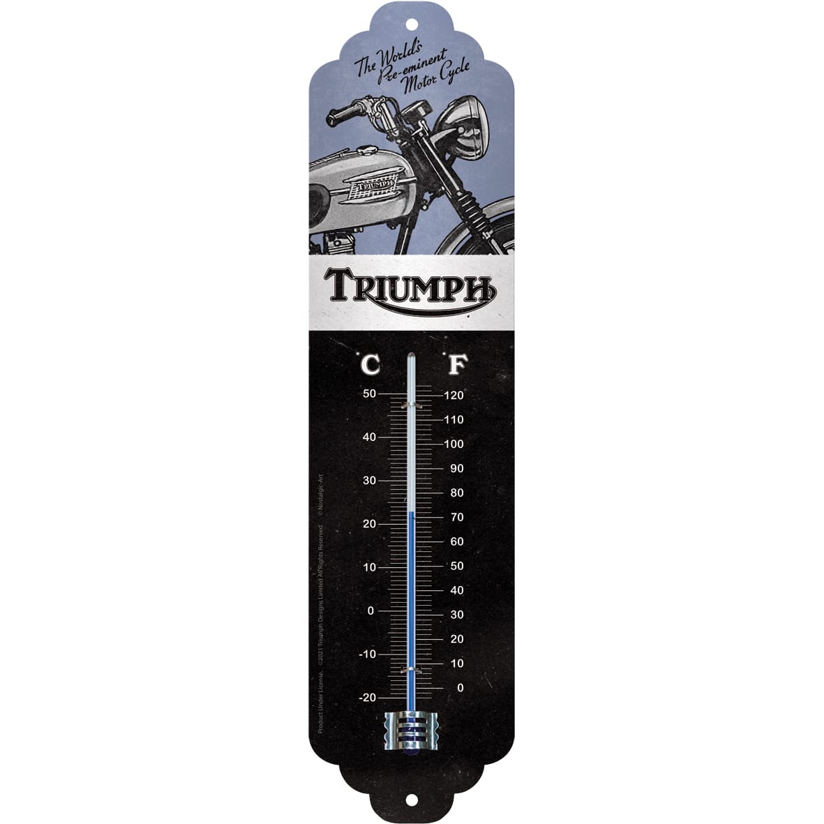 Nostalgic-Art Thermometer Triumph - Motorcycle blue - Motorradzubehör - Geschenkideen