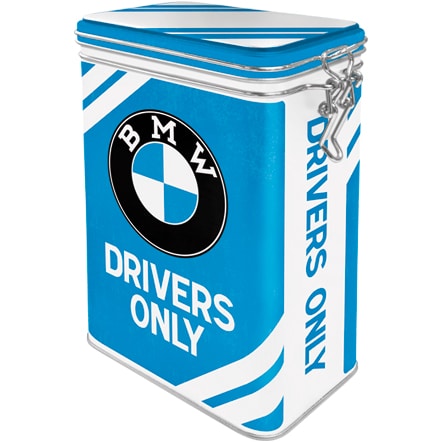 Nostalgic-Art Vorratsdose Clip Top "BMW - Drivers Only" - Motorradzubehör - Geschenkideen