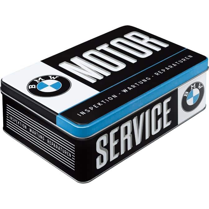 Nostalgic-Art Vorratsdose Flach "BMW-Service" - Motorradzubehör - Geschenkideen