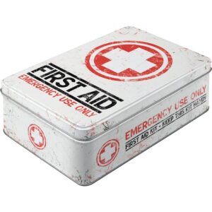 Nostalgic-Art Vorratsdose Flach "First Aid Kit" - Motorradzubehör - Geschenkideen