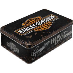 Nostalgic-Art Vorratsdose Flach "Harley-Davidson Genuine" - Motorradzubehör - Geschenkideen