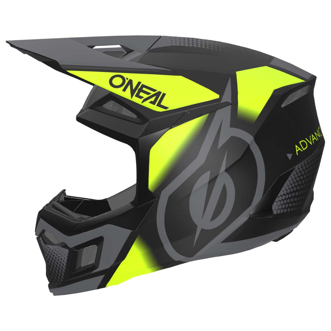 O'Neal MX 3Series V.24 Vision schwarz/neongelb L - Helme & Brillen - Motorradhelme