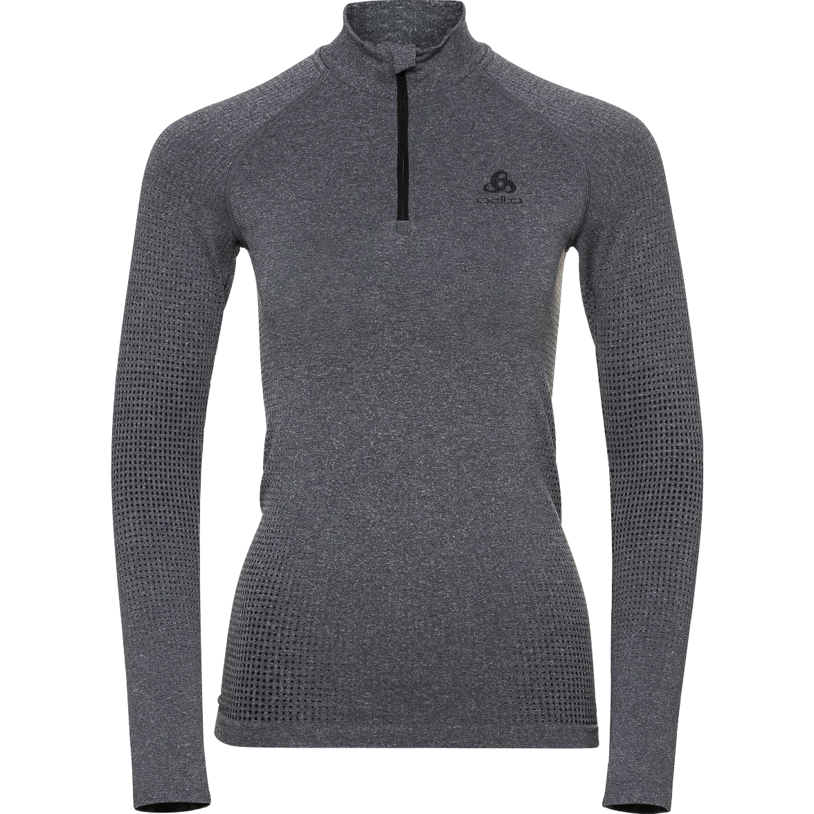 Odlo Turtle Neck Performa Damen Langarmshirt mit Zipper d. gra XL - Motorradbekleidung - Wetterschutzkleidung