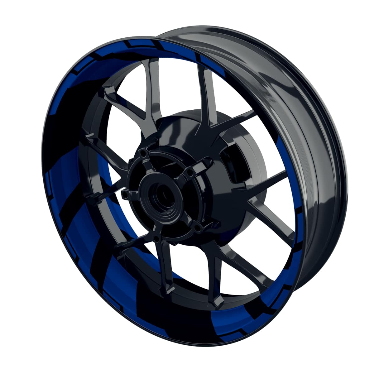 One-Wheel Felgenaufkleber Chainsaw blau glänzend - Motorradteile & Ersatzteile - Verkleidungen & Abdeckungen