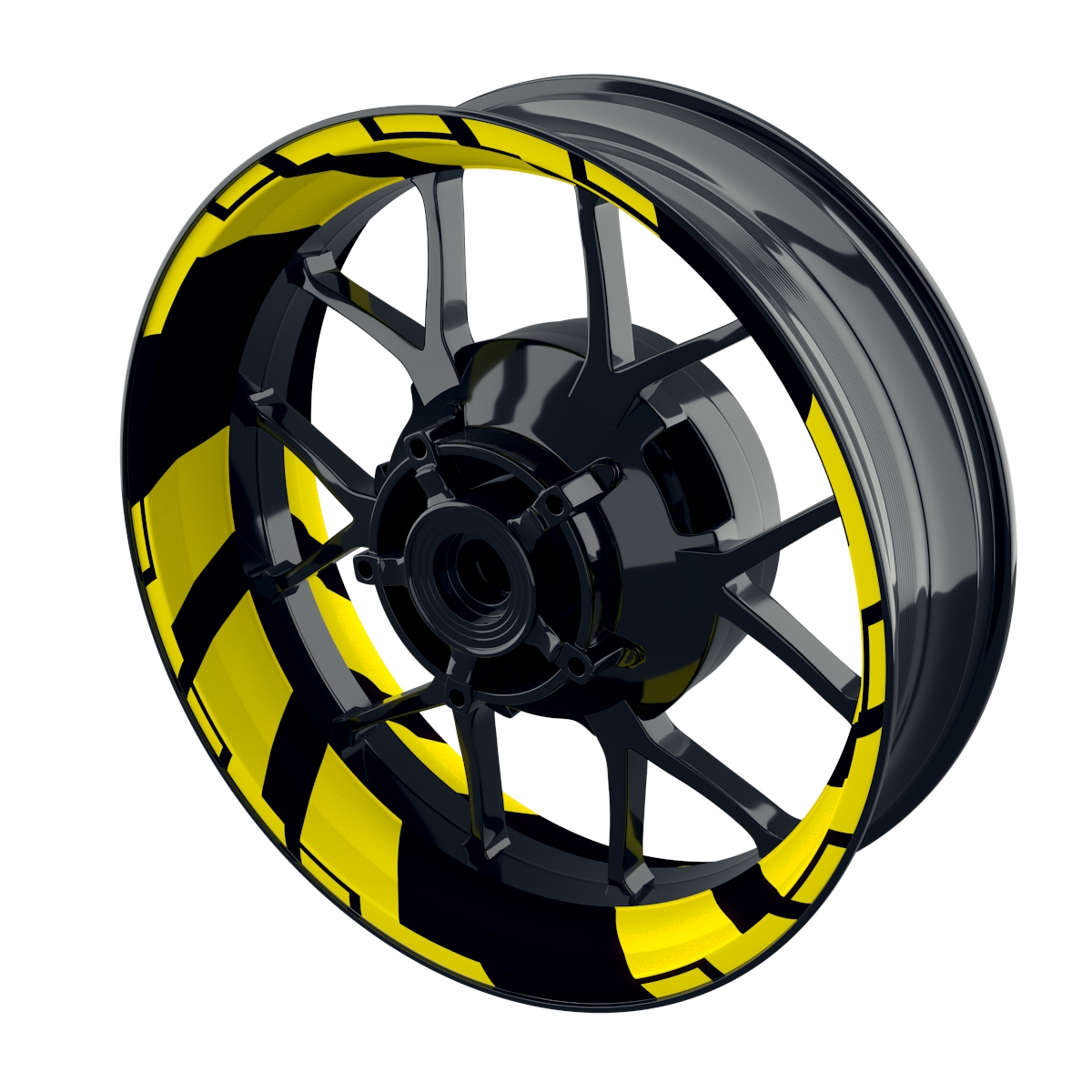 One-Wheel Felgenaufkleber Chainsaw gelb glänzend - Motorradteile & Ersatzteile - Verkleidungen & Abdeckungen