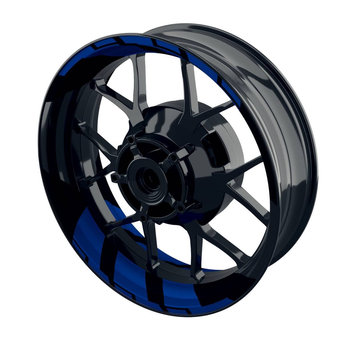 One-Wheel Felgenaufkleber Chainsaw geteilt blau matt - Motorradteile & Ersatzteile - Verkleidungen & Abdeckungen