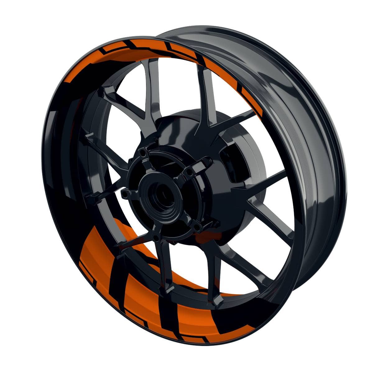 One-Wheel Felgenaufkleber Chainsaw geteilt orange matt - Motorradteile & Ersatzteile - Verkleidungen & Abdeckungen