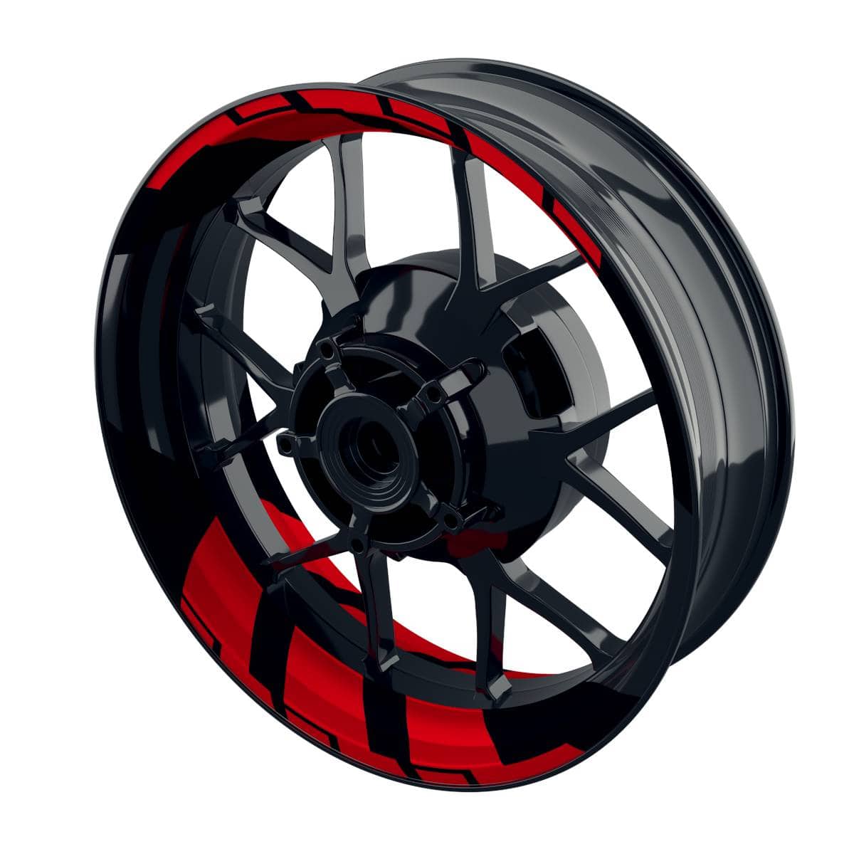 One-Wheel Felgenaufkleber Chainsaw geteilt rot matt - Motorradteile & Ersatzteile - Verkleidungen & Abdeckungen