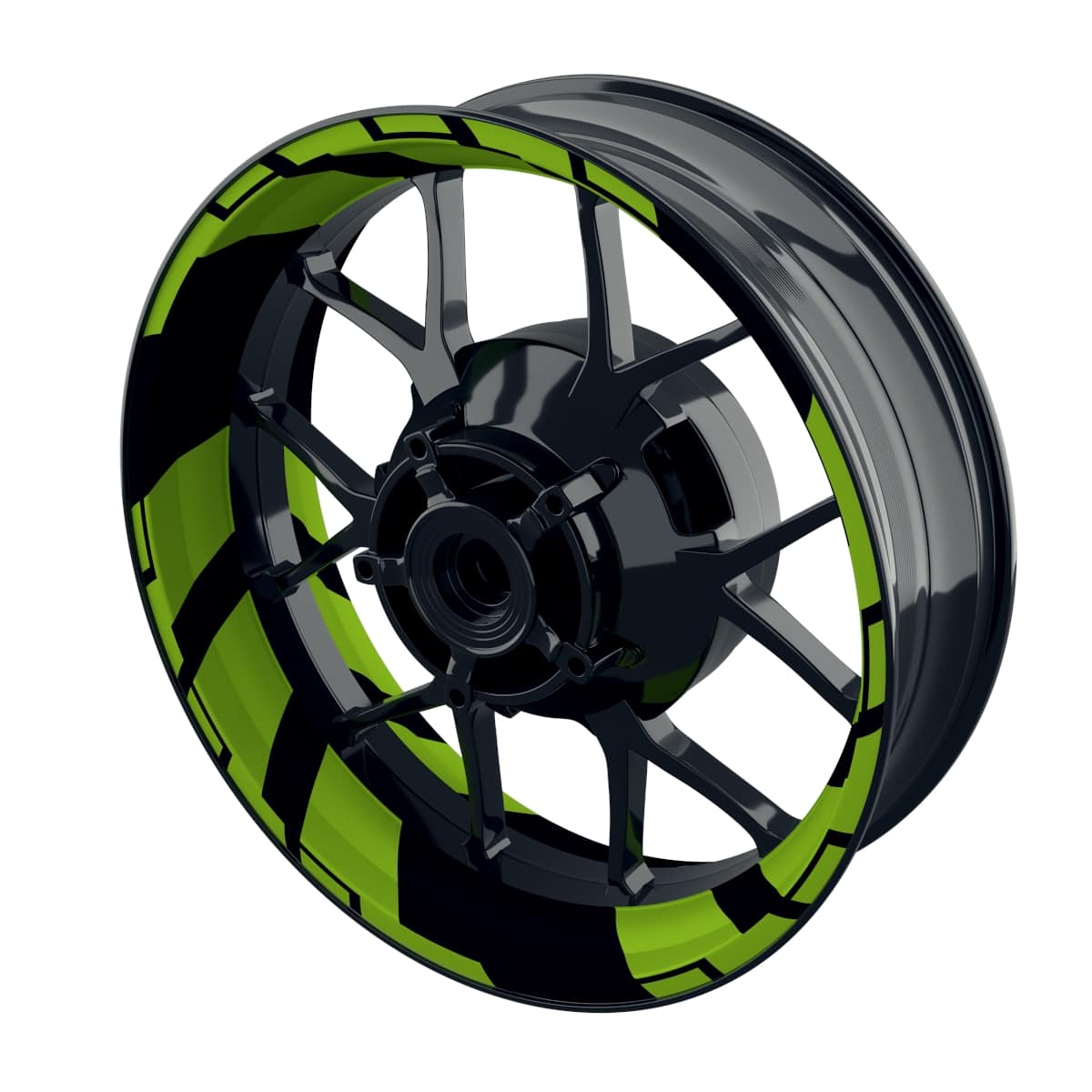 One-Wheel Felgenaufkleber Chainsaw grün glänzend - Motorradteile & Ersatzteile - Verkleidungen & Abdeckungen