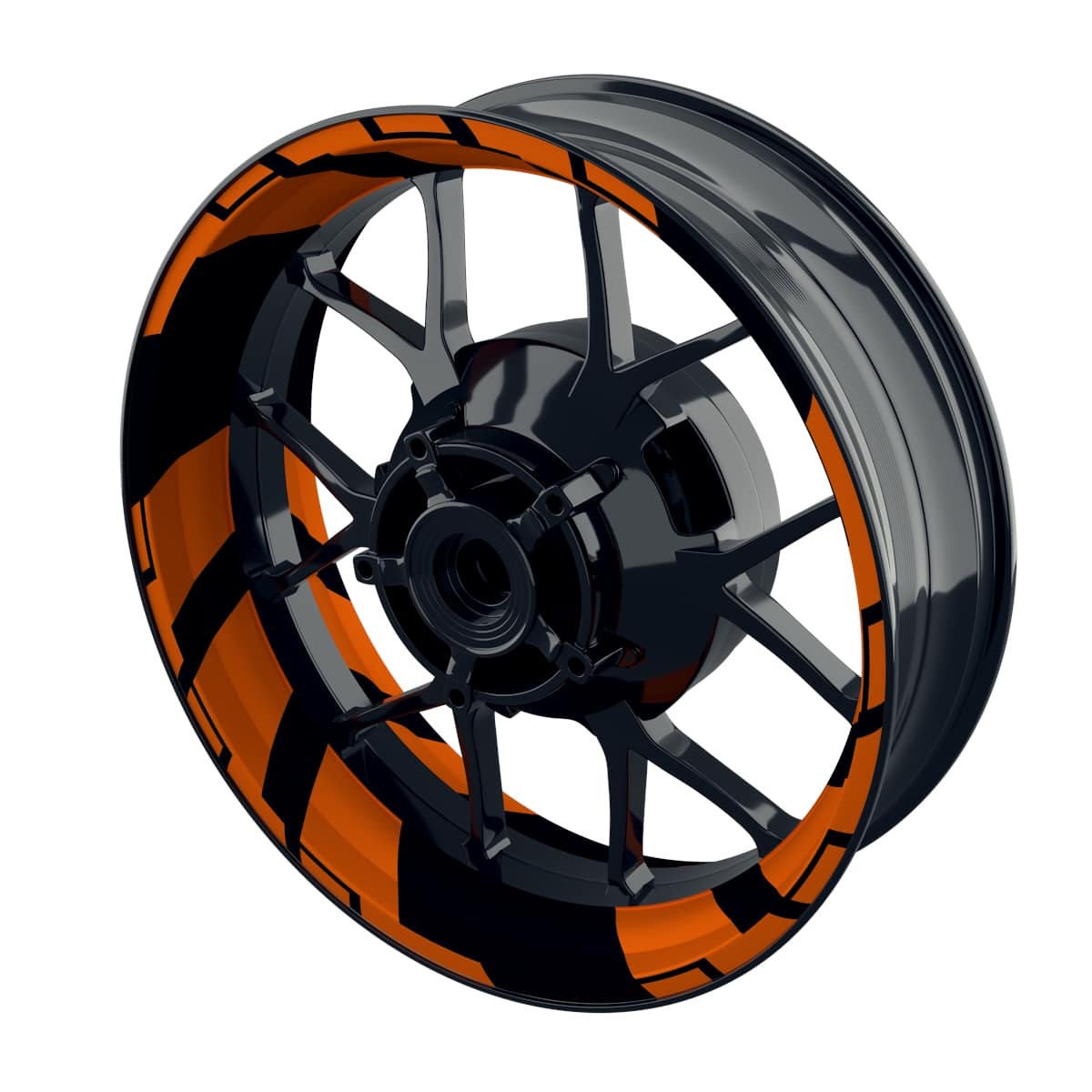 One-Wheel Felgenaufkleber Chainsaw orange glänzend - Motorradteile & Ersatzteile - Verkleidungen & Abdeckungen