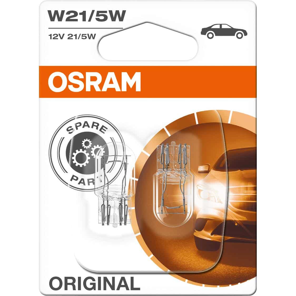 Osram Original Leuchtmittelpaar 12V/21/5W Glassockel W3x16q - Motorradteile & Ersatzteile - Beleuchtung