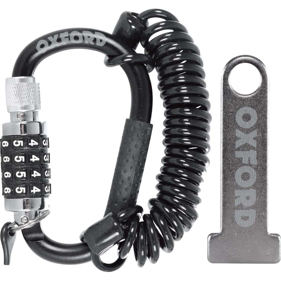 Oxford Karabiner-Kombinationsschloss für Helme - Motorradzubehör - Diebstahlschutz