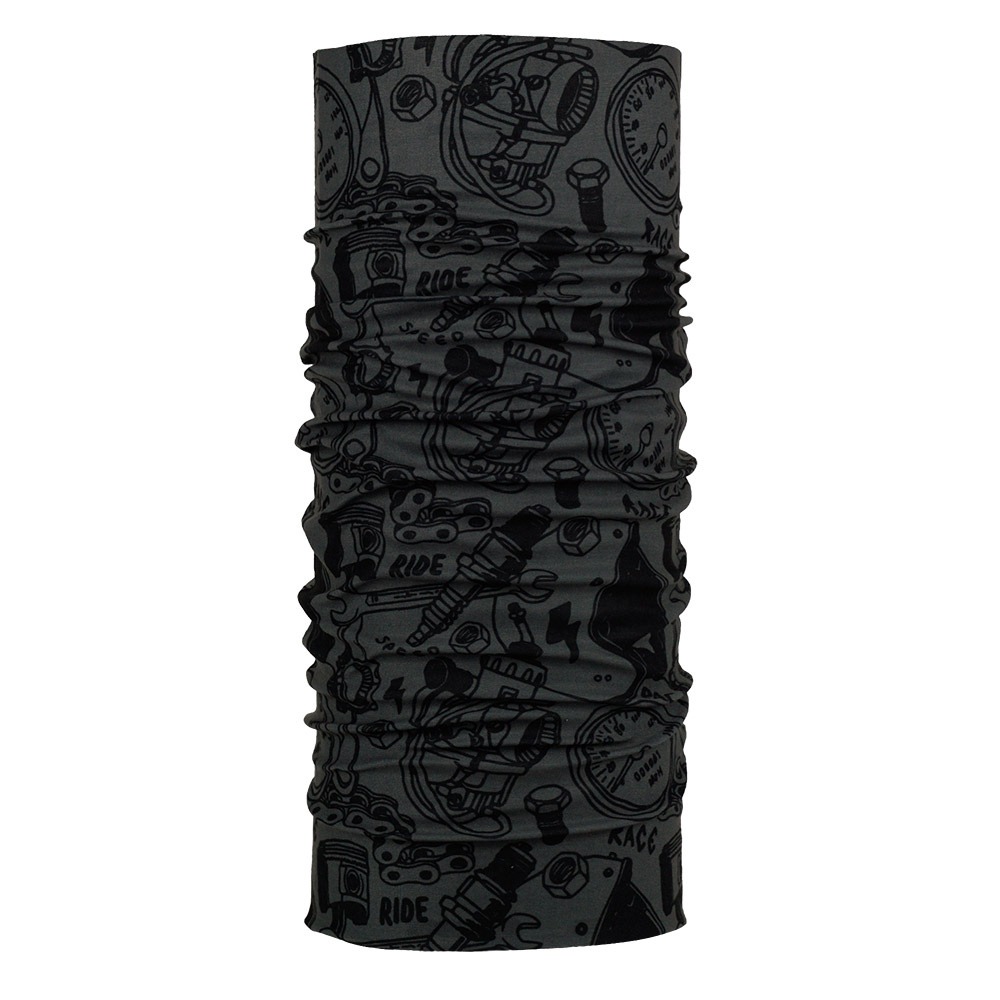P.A.C. Multifunktionstuch Original Cusrace schwarz/anthrazit - Motorradbekleidung - Wetterschutzkleidung