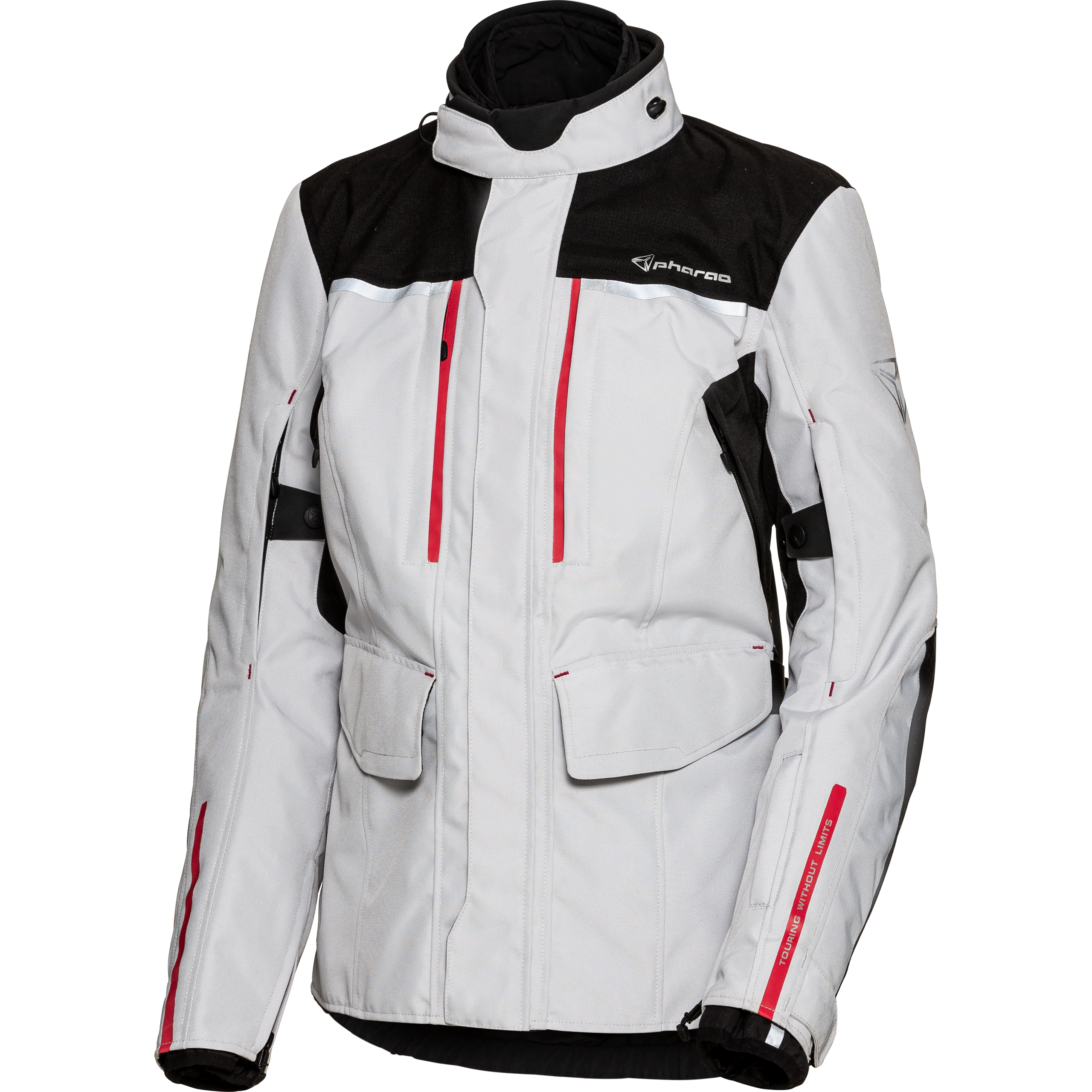Pharao Cedar WP Damen Textiljacke grau L - Motorradbekleidung - Motorradjacken