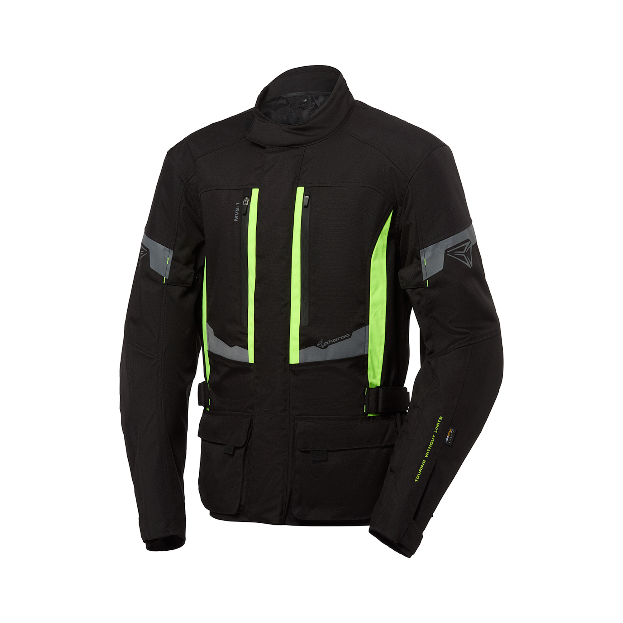 Pharao Faro WP Textiljacke schwarz/gelb XXL - Motorradbekleidung - Motorradjacken