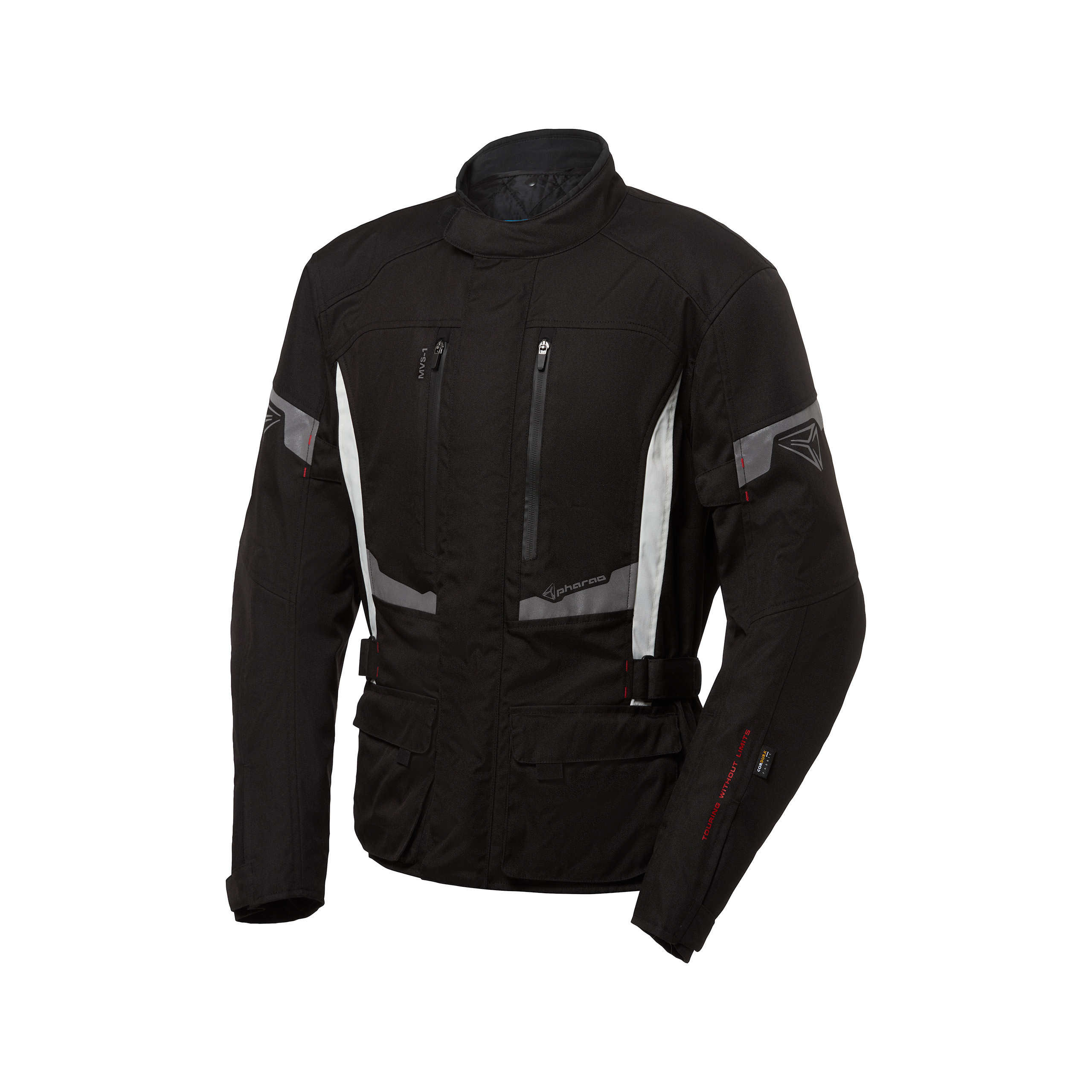 Pharao Faro WP Textiljacke schwarz/weiß XXL - Motorradbekleidung - Motorradjacken