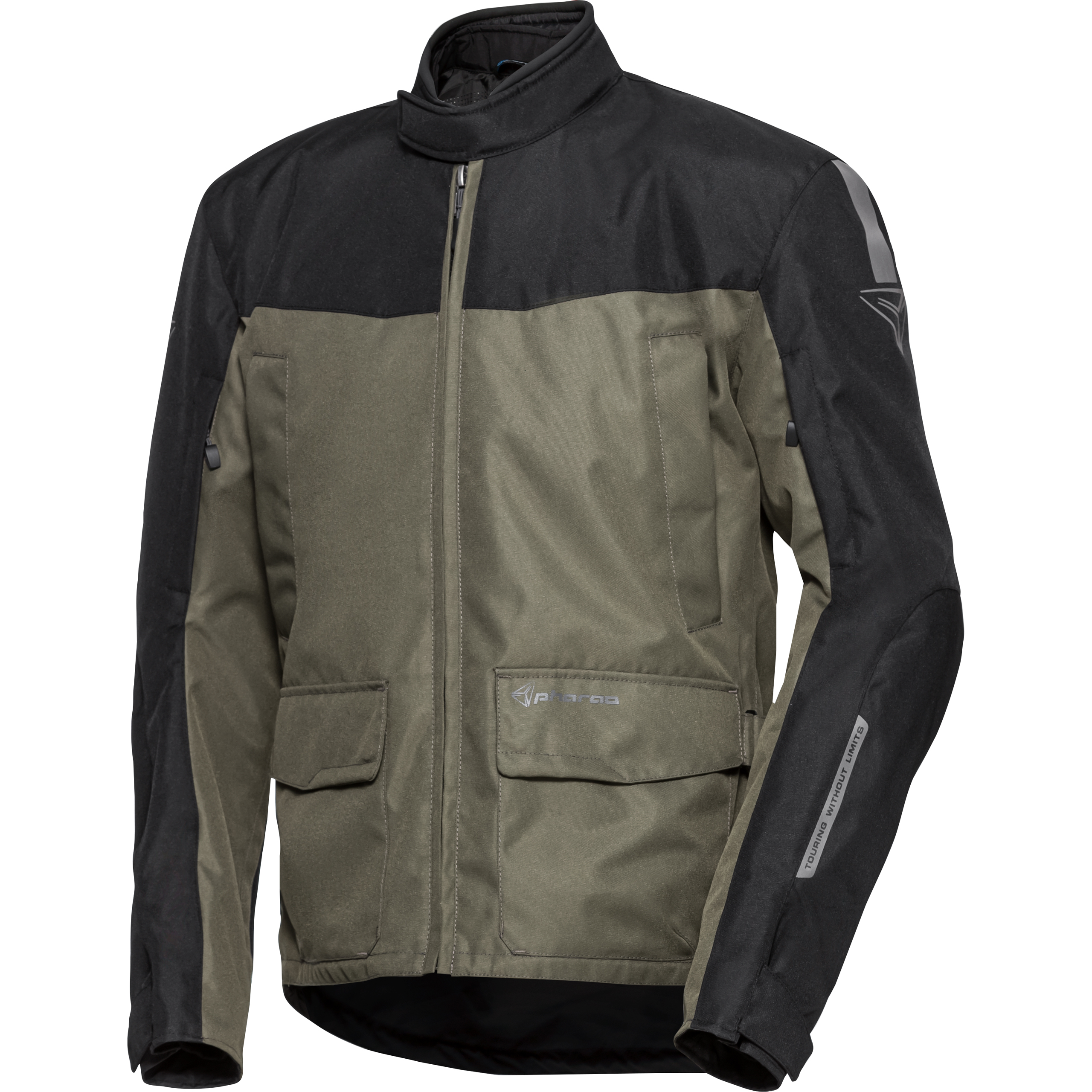Pharao Sitka WP Textiljacke schwarz/olive M - Motorradbekleidung - Motorradjacken