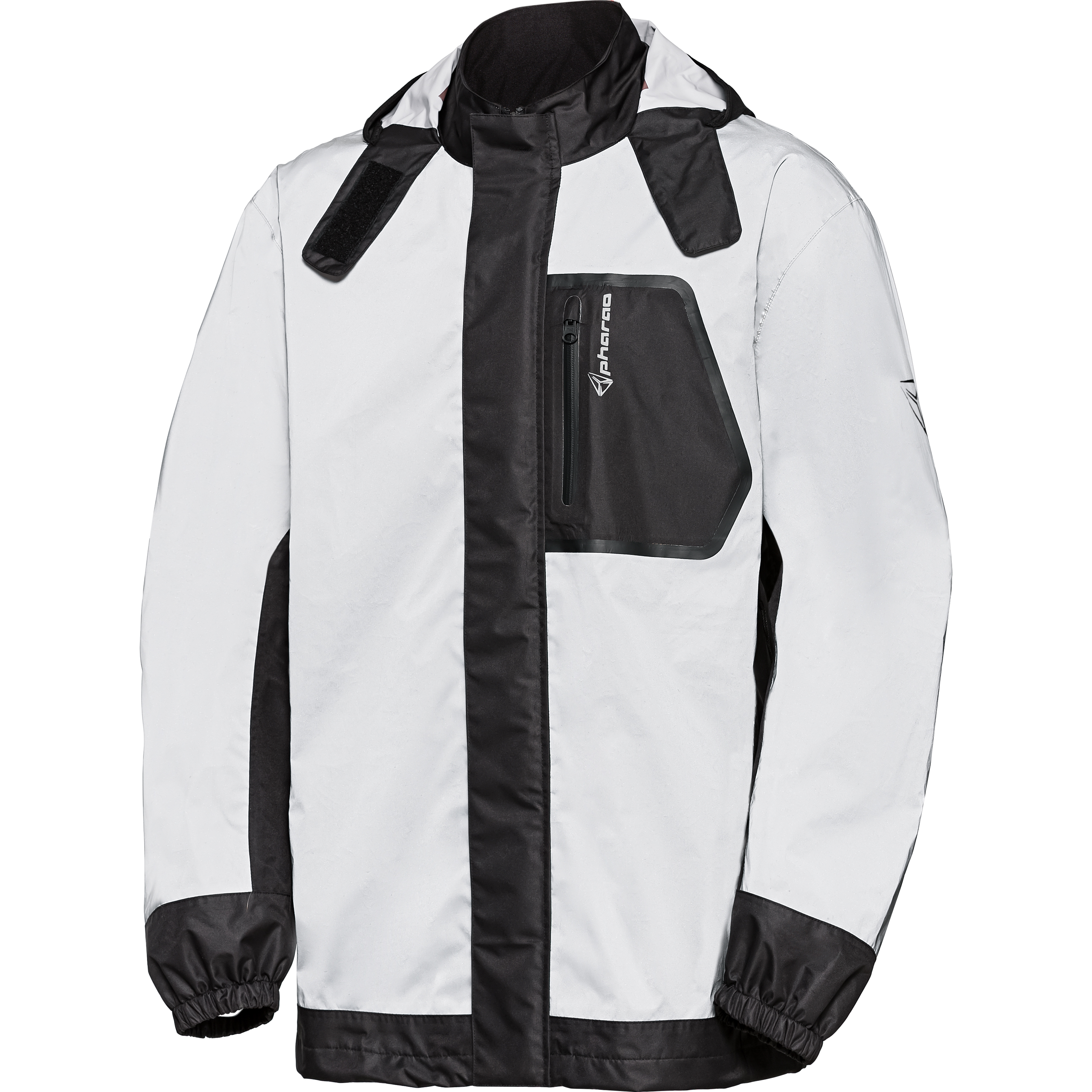 Pharao Tas WP Regenjacke silber/schwarz L - Motorradbekleidung - Wetterschutzkleidung