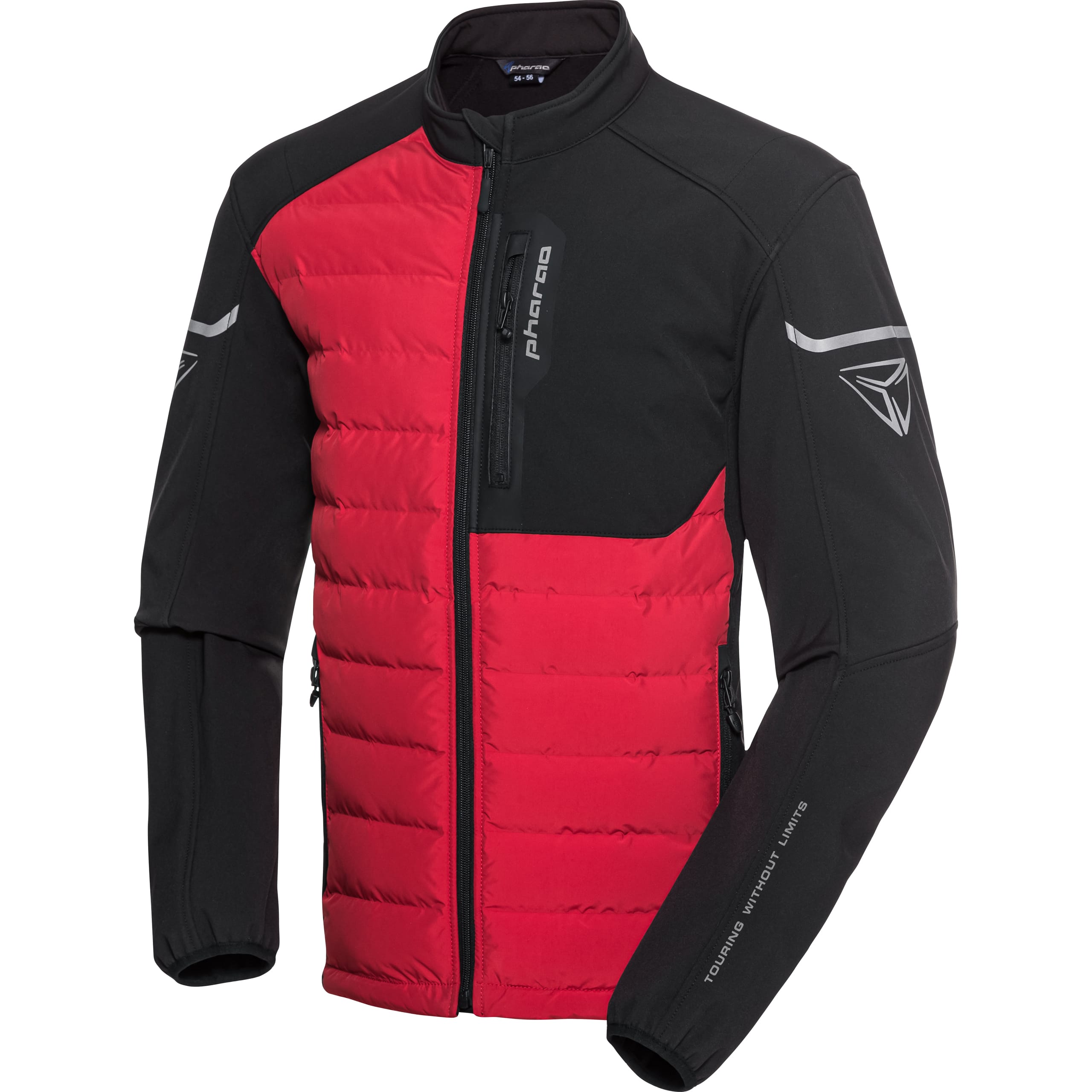 Pharao Treton + Steppjacke schwarz/rot 3XL - Motorradbekleidung - Motorradjacken