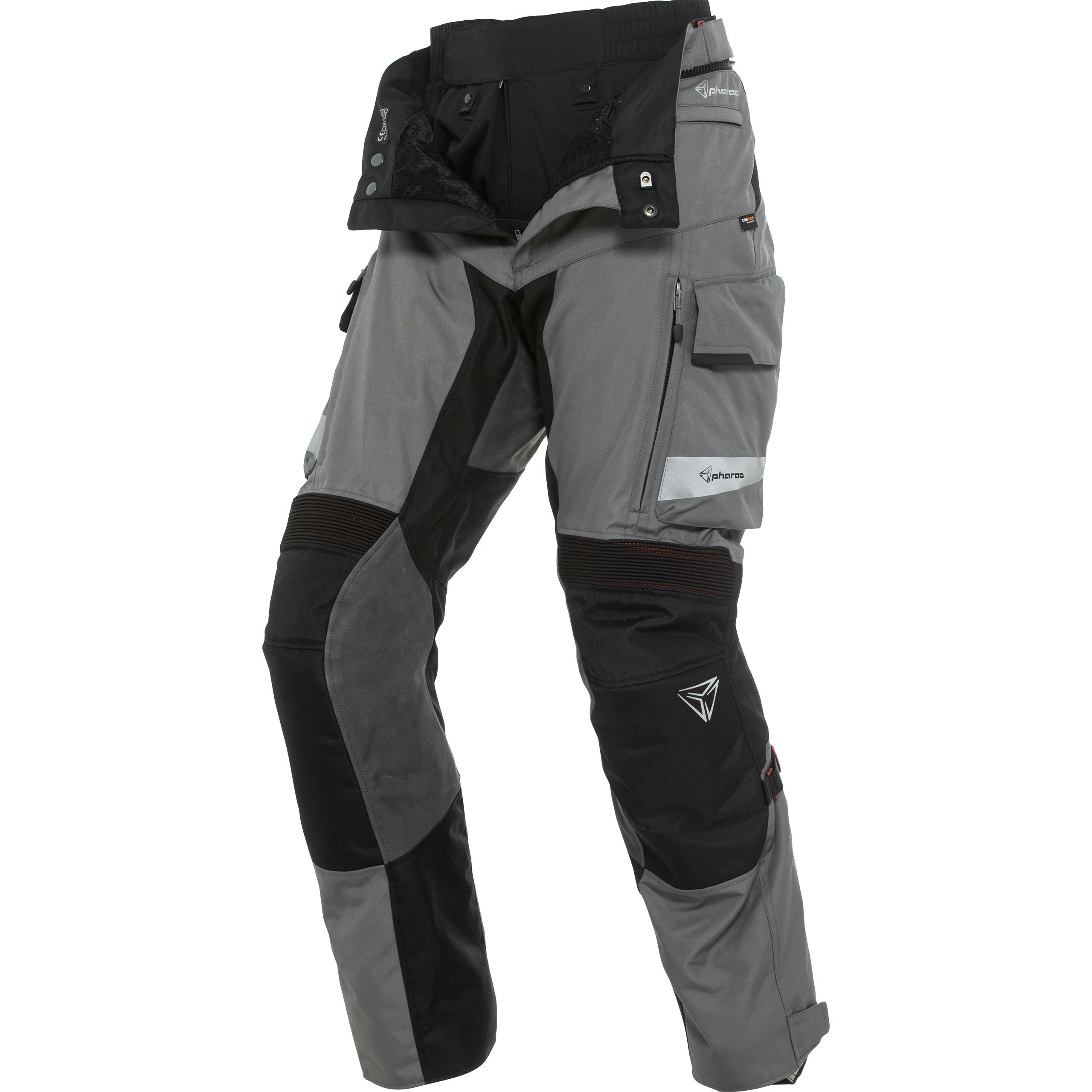 Pharao Tura WP Adv. Textil-/Lederhose grau/schwarz 3XL - Motorradbekleidung - Touring Motorradbekleidung