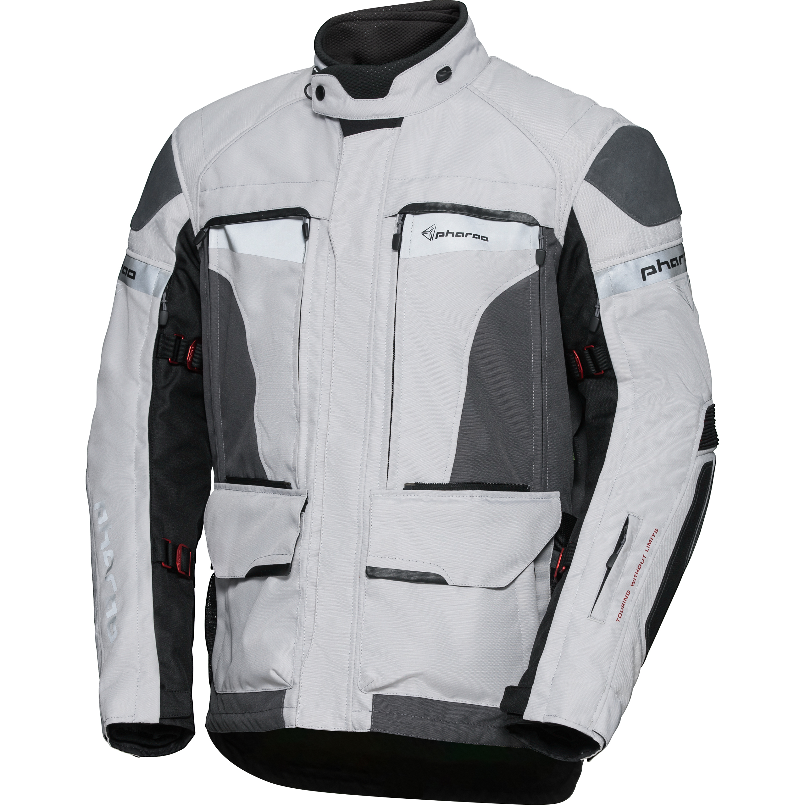 Pharao Tura WP Adv. Textil-/Lederjacke hellgrau M - Motorradbekleidung - Motorradjacken