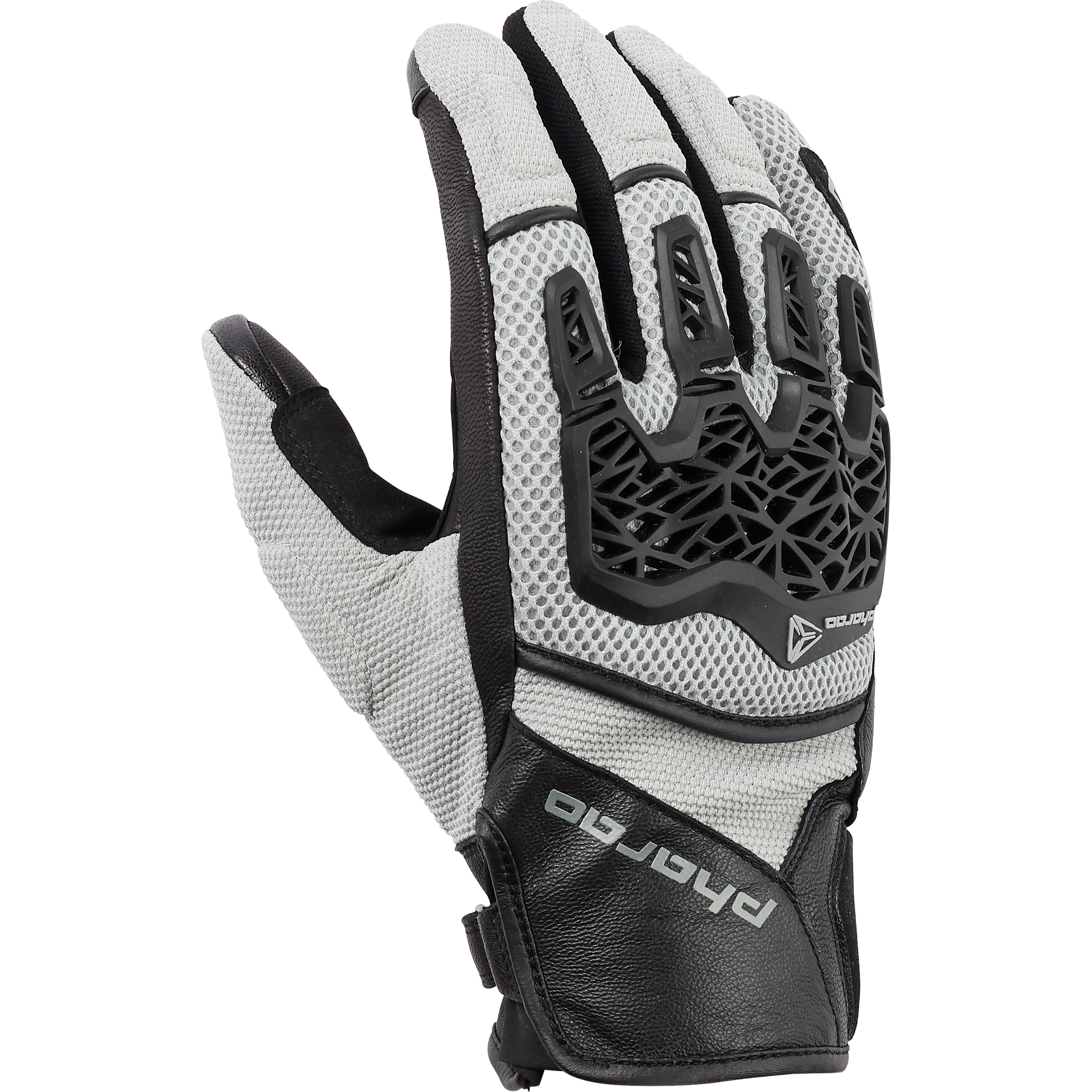 Pharao Yuma Air Leder-/Textilhandschuh kurz schwarz/grau 8