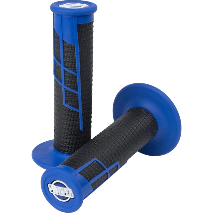 ProTaper Clamp-On Griffe Half Waffle blau/schwarz - Motorradteile & Ersatzteile - Lenker