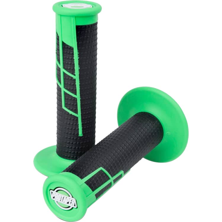 ProTaper Clamp-On Griffe Half Waffle neon grün/schwarz - Motorradteile & Ersatzteile - Lenker