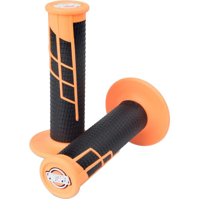 ProTaper Clamp-On Griffe Half Waffle neon orange/schwarz - Motorradteile & Ersatzteile - Lenker