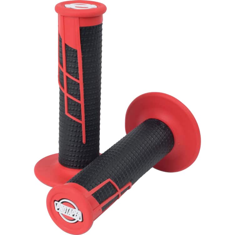 ProTaper Clamp-On Griffe Half Waffle rot/schwarz - Motorradteile & Ersatzteile - Lenker