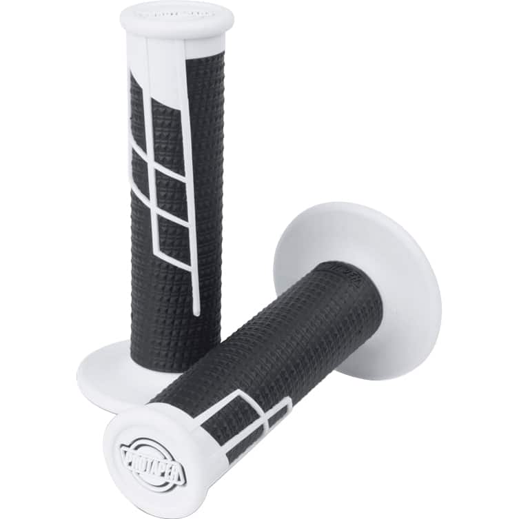 ProTaper Clamp-On Griffe Half Waffle weiß/schwarz - Motorradteile & Ersatzteile - Lenker