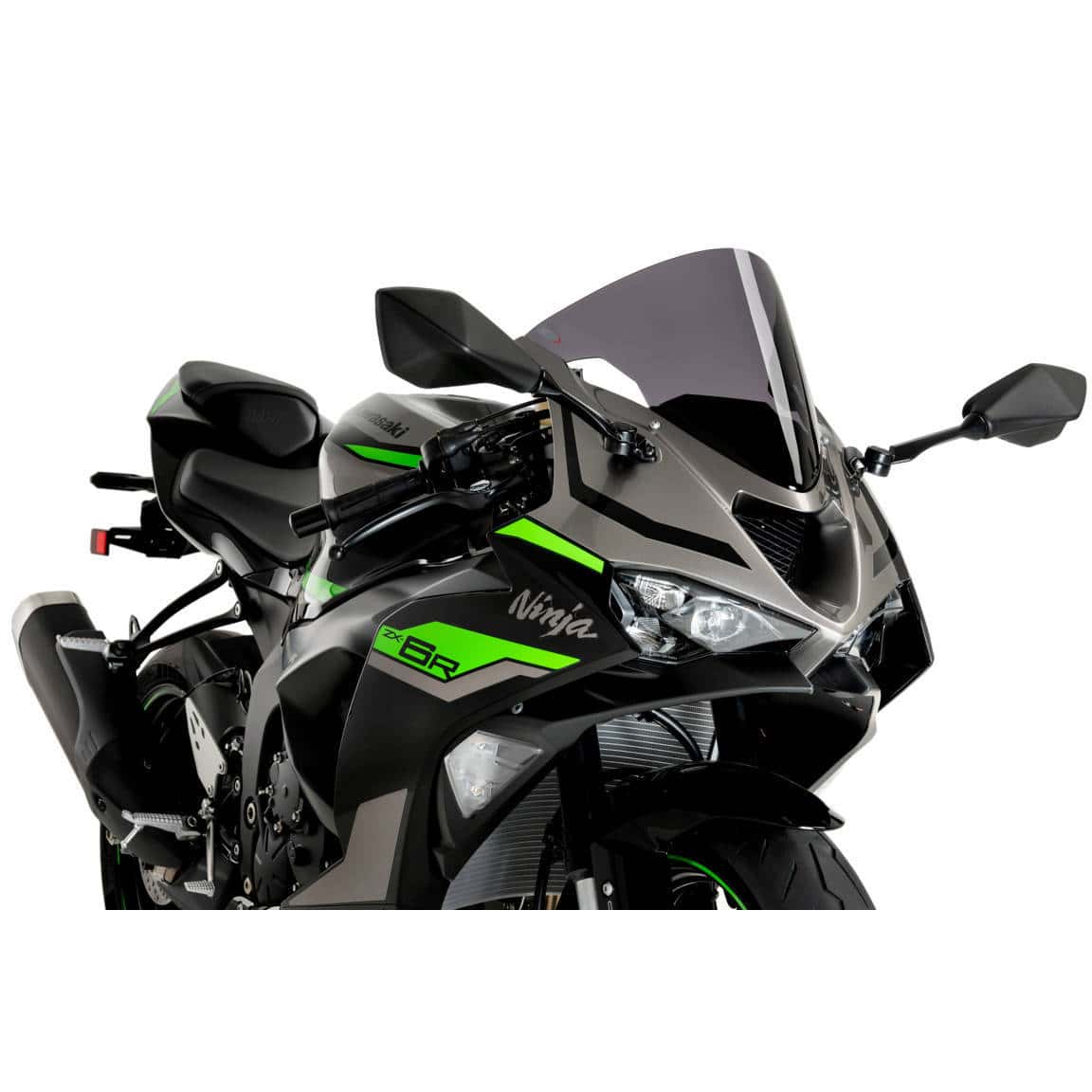 Puig R-Racer Scheibe stark getönt für Kawasaki ZX-6 R 2024- - Motorradteile & Ersatzteile - Anbauteile