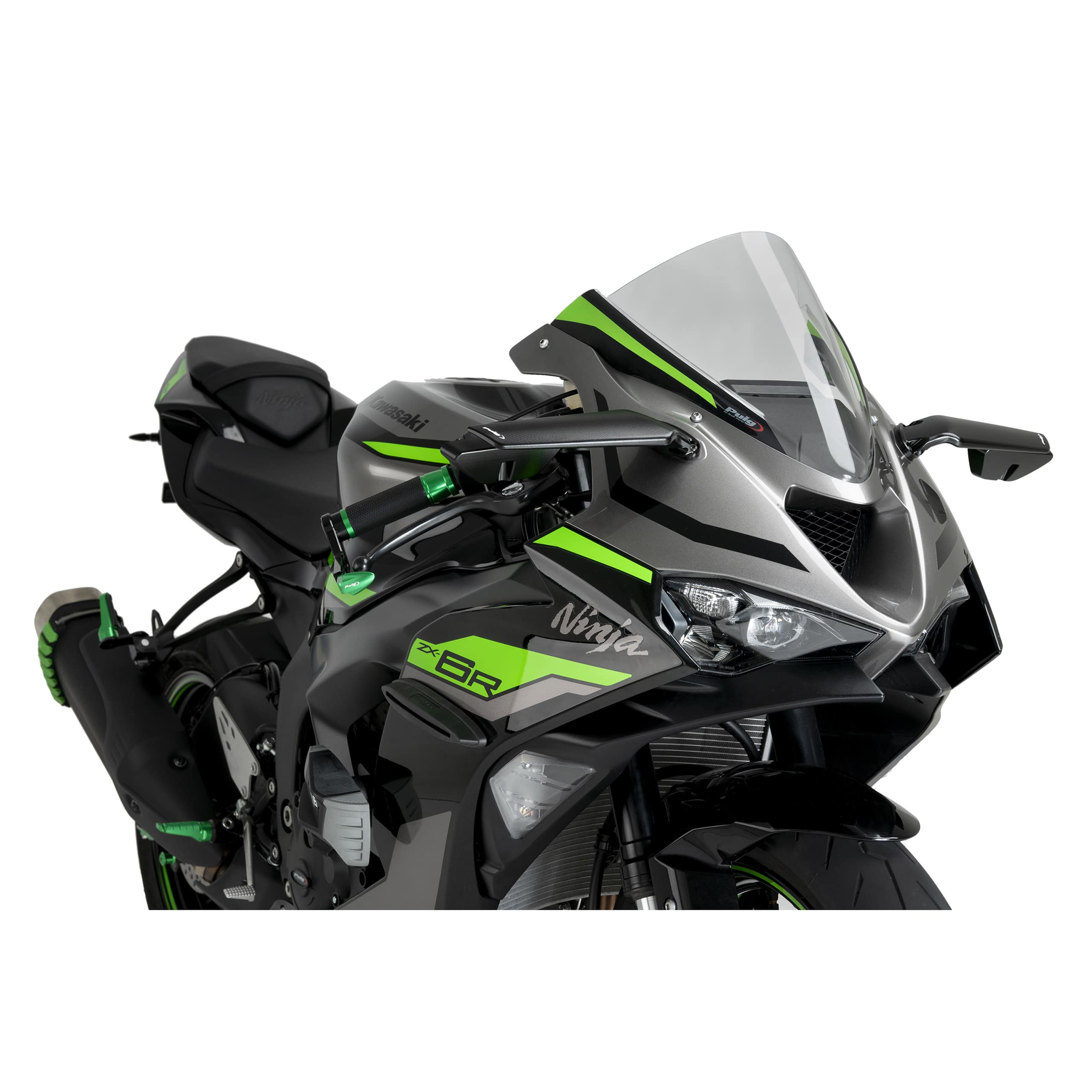Puig Verkleidungsscheibe Z-Racer getönt/graphics für ZX-6 R 2024- - Motorradteile & Ersatzteile - Anbauteile