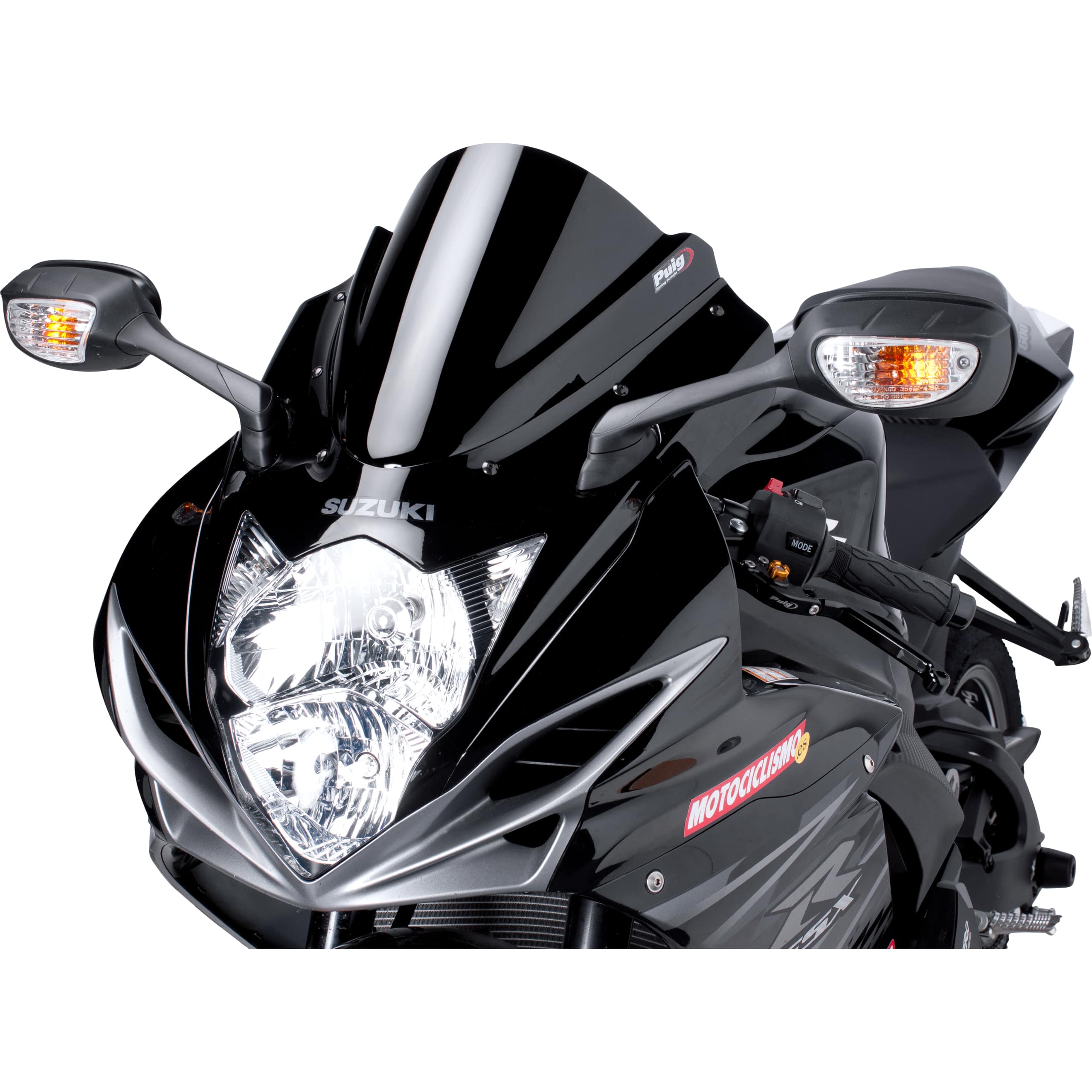 Puig Verkleidungsscheibe Z-Racer schwarz für GSX-R 600/750 11-16 - Motorradteile & Ersatzteile - Anbauteile