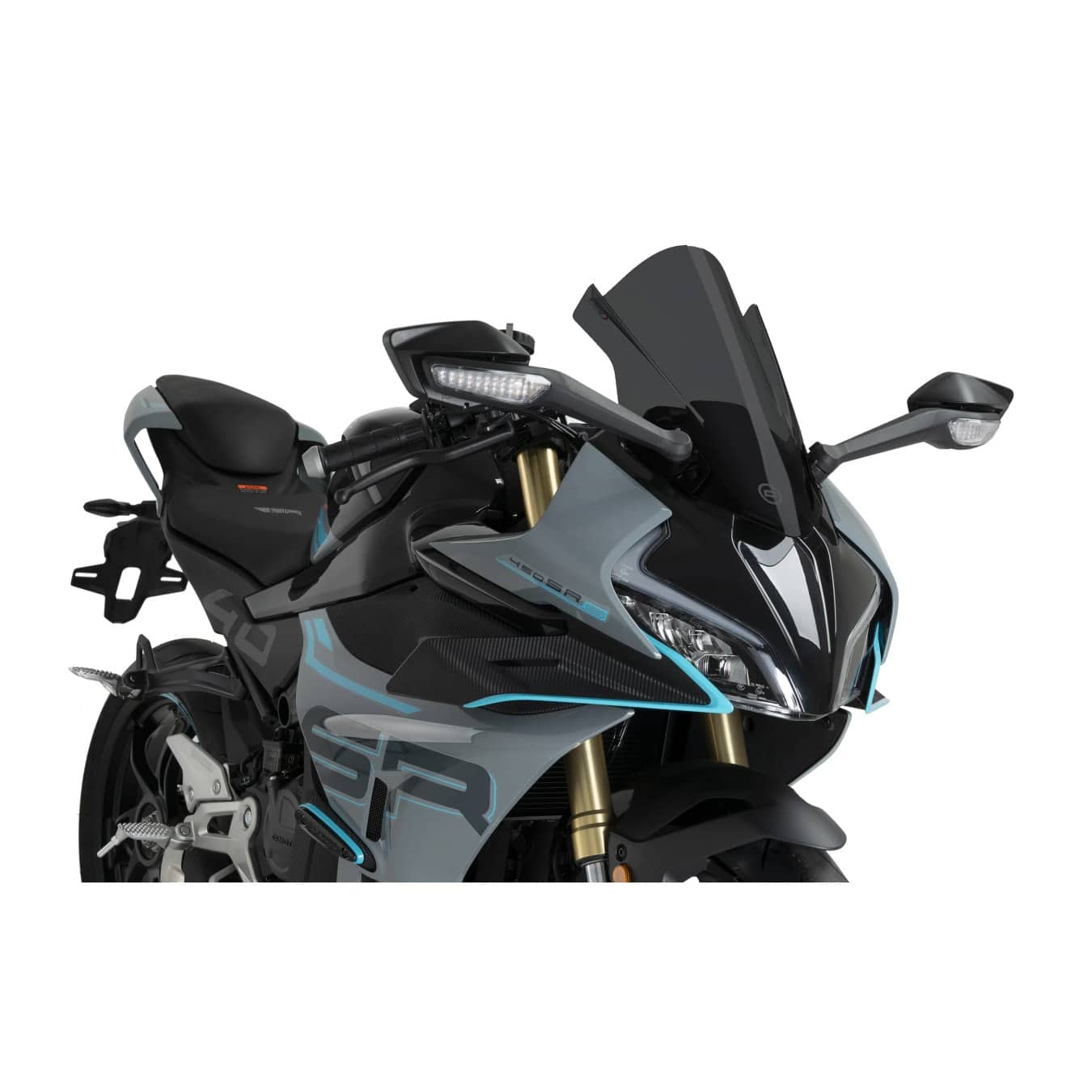 Puig Verkleidungsscheibe Z-Racer stark getönt für CF Moto 450 S/S - Motorradteile & Ersatzteile - Anbauteile